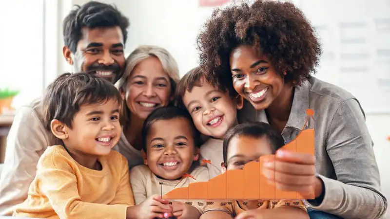 Ambiente educativo y familiar feliz