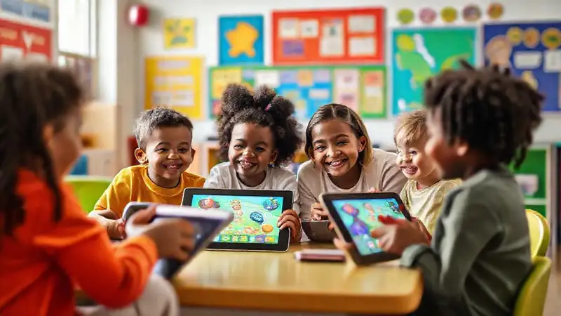Un aula vibrante y alegre aprende