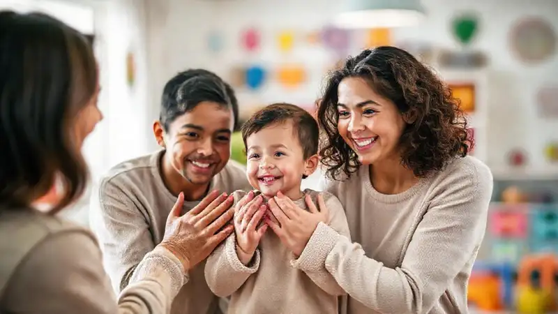 Una familia cálida transmite amor y esperanza