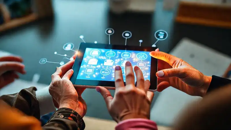 Tableta digital: aprendizaje moderno y colorido