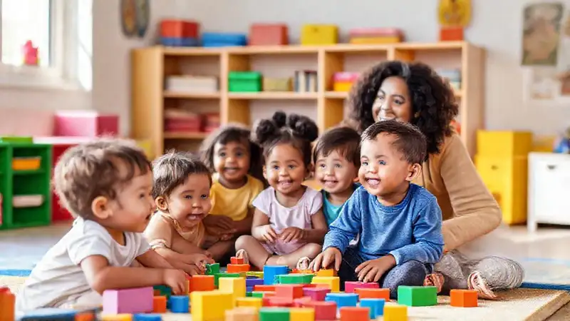Un aula alegre y educativa florece