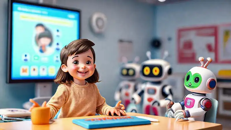 Aprendizaje virtual alegre y colorido