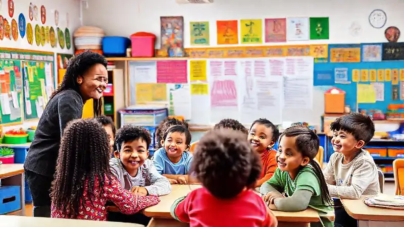 Un aula vibrante y felizmente educativa