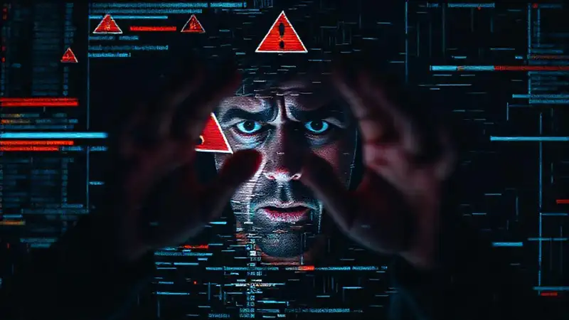Pantalla digital: caos y frustración virtual