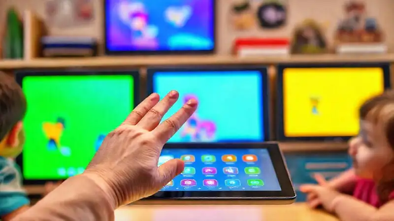 Niños exploran aprendizaje digital con cuidado
