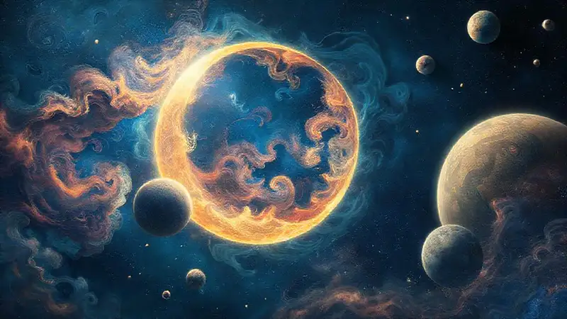 Luna cósmica, arte onírico y fascinante