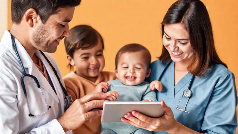 Salud infantil apoyada digitalmente y con cuidado