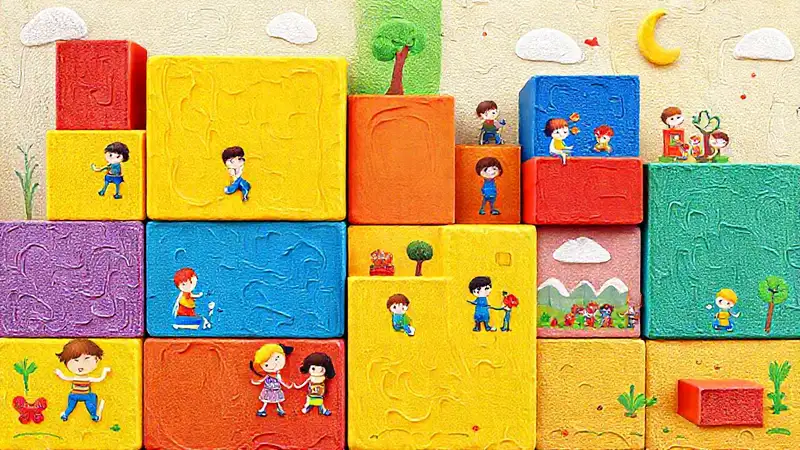 Niños crean un mundo colorido