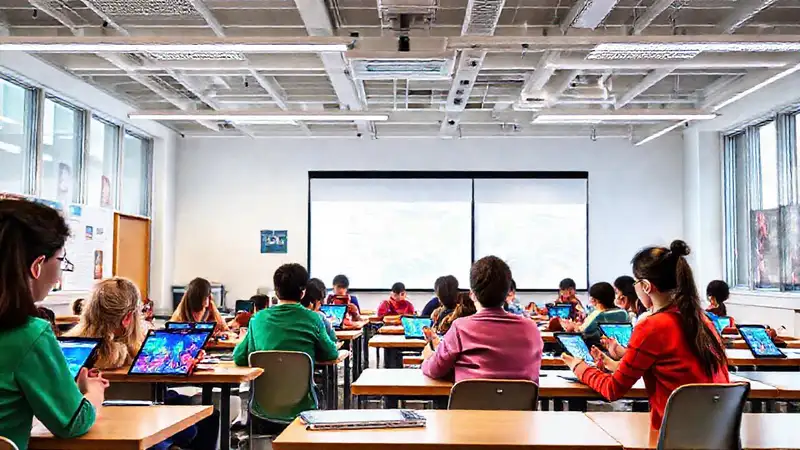 Aula moderna fomenta el aprendizaje colaborativo digital