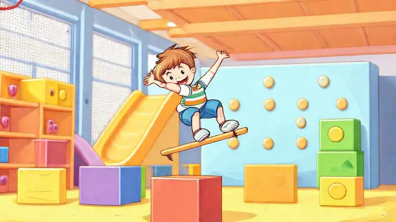 Un niño juguetón en el parque