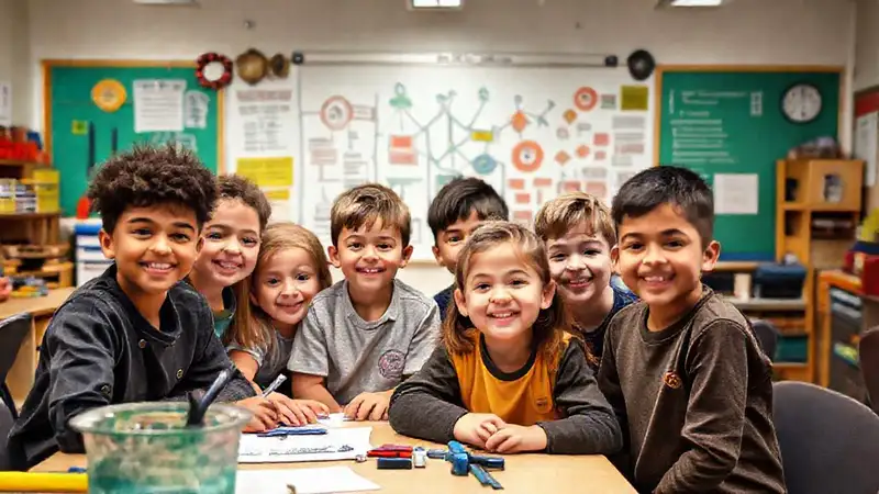 Estudiantes colaboran para resolver problemas con éxito