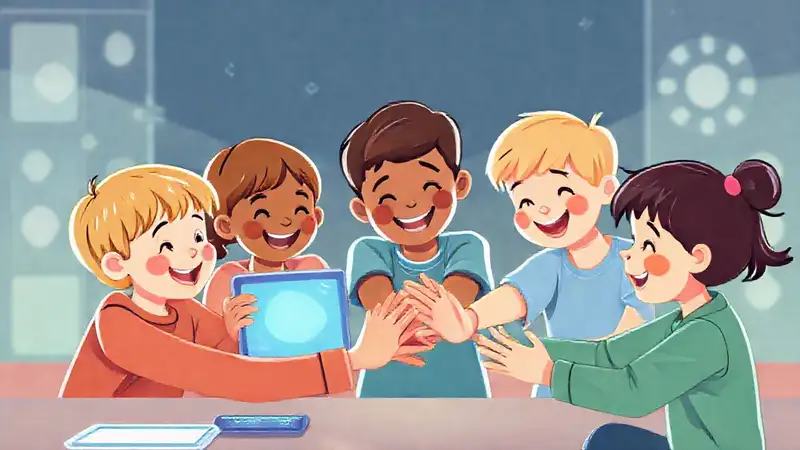 Niños diversos conectan y aprenden juntos