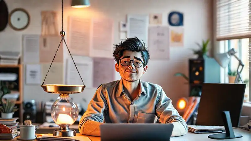 Un trabajador organizado encuentra equilibrio y calma