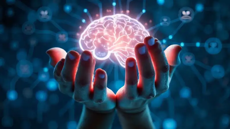 Manos serenas inspiran aprendizaje digital pacífico