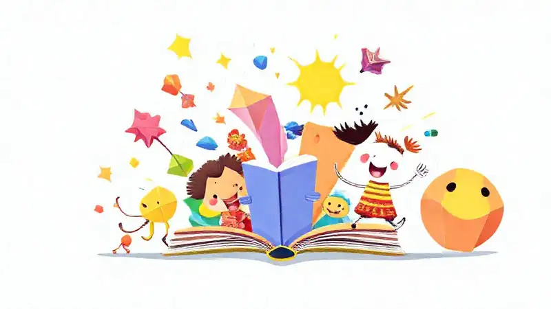 Ilustración infantil alegre y colorida