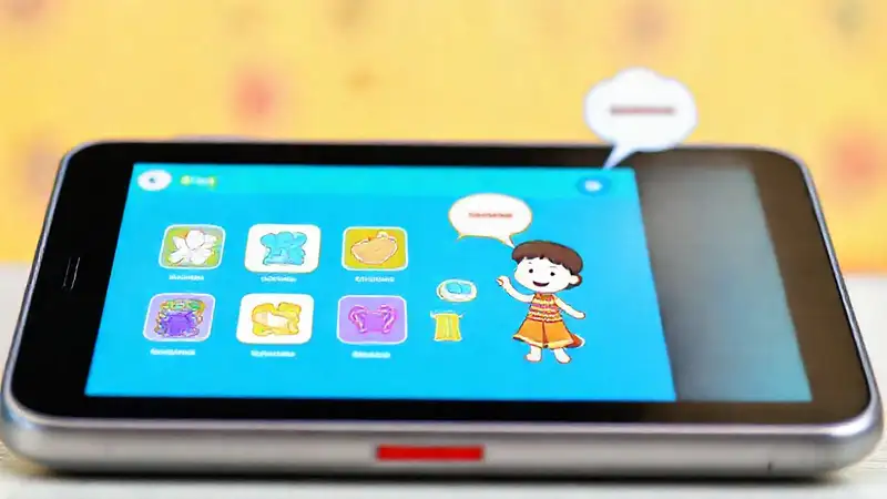 Tabletas digitales aprendices felices y coloridas