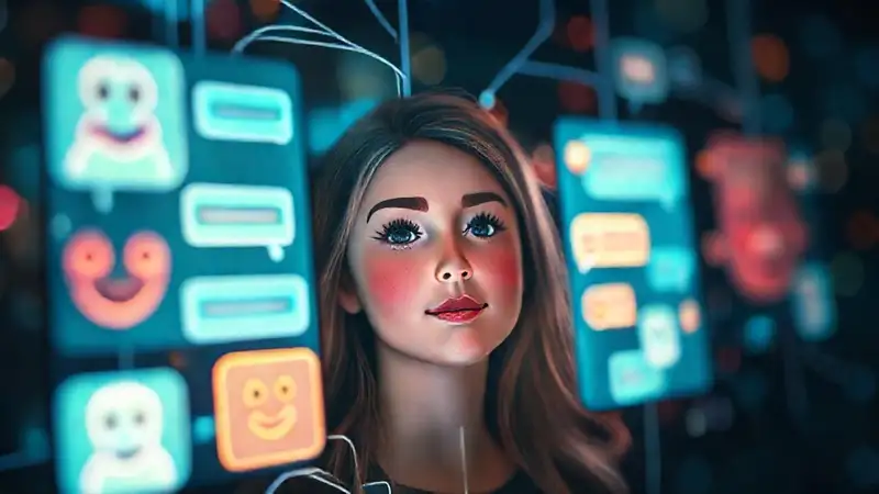 Conexión digital, emociones y luz suave