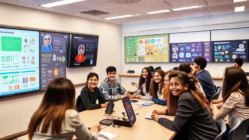 Aula moderna: aprendizaje digital e interactivo
