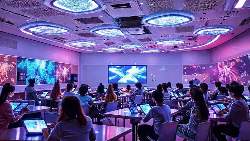 Clase futurista, aprendizaje digital y diversa