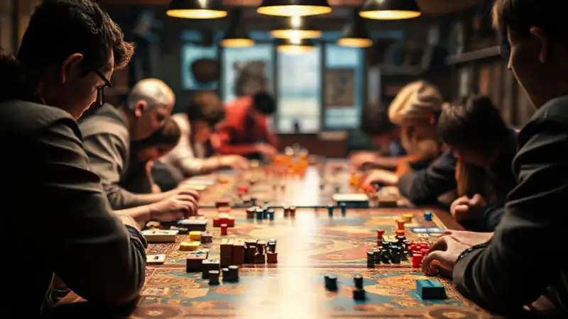 Juegos de mesa antiguos evocan un ambiente cálido