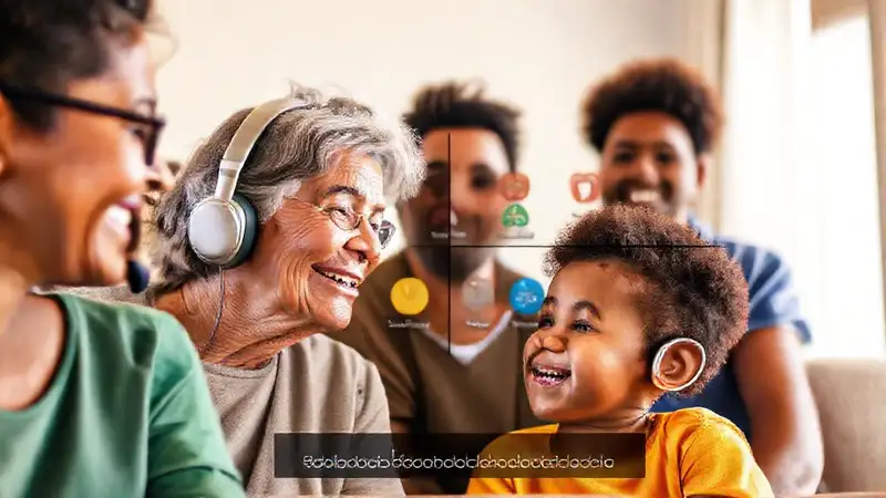 Un grupo diverso y alegre visualmente