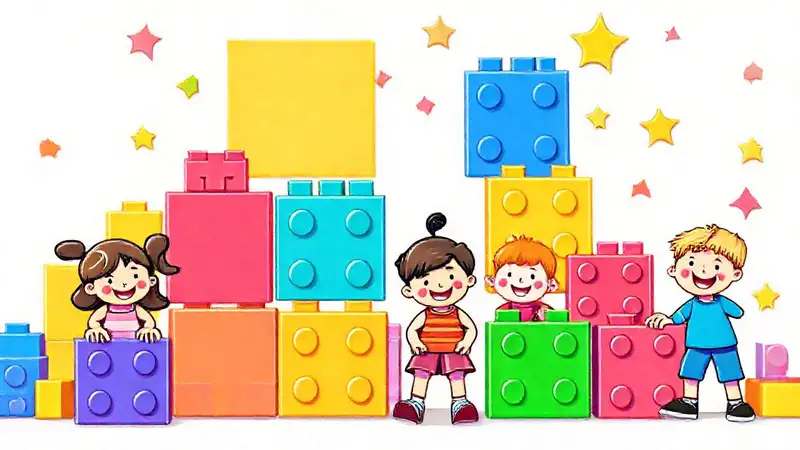 Bloques coloridos fomentan el aprendizaje infantil