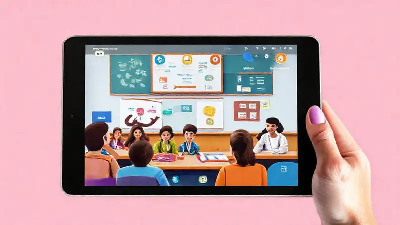 Aula virtual moderna y atractiva