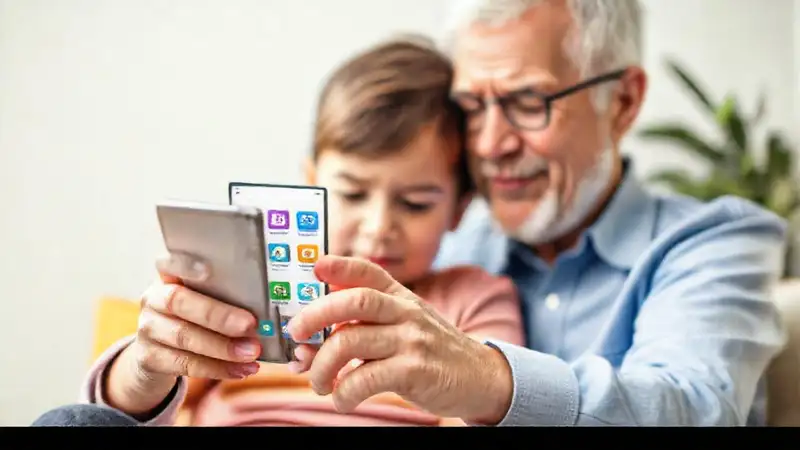 Padre/madre se asegura de la tecnología educativa