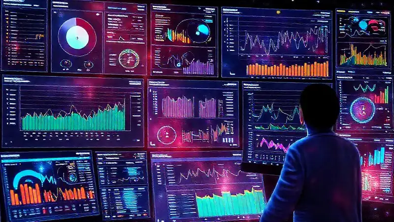 Interfaz digital informativa y futurista
