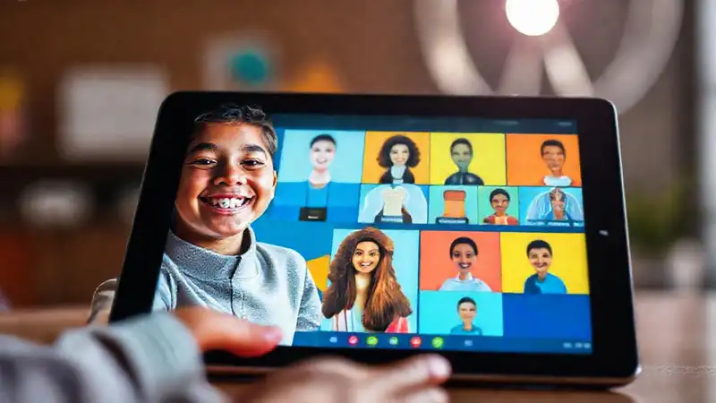 Tablet digital: aprendizaje en colores vivos