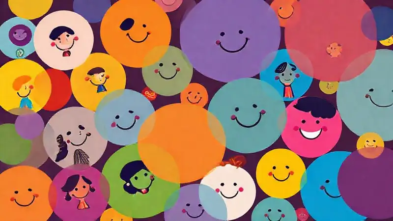 Circulos vibrantes y felices crean energía