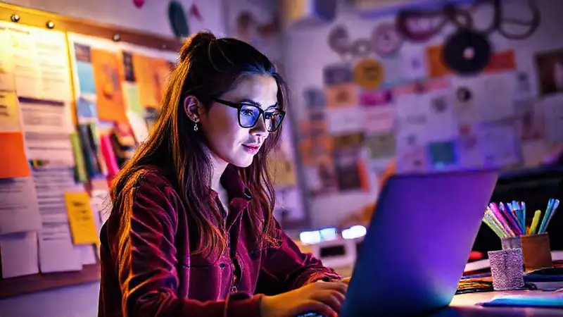 Un estudiante concentrado crea un ambiente inspirador