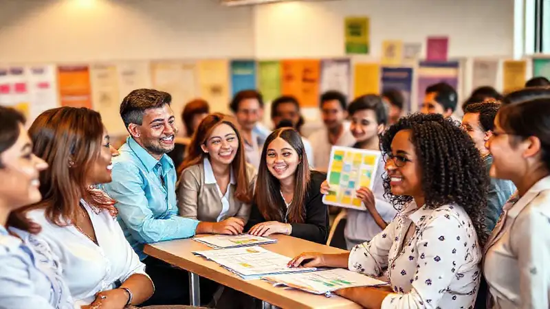 Profesores colaboran en un ambiente positivo