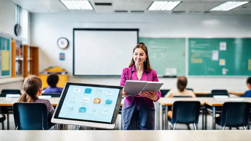 Aula moderna: tecnología educativa y apoyo visual