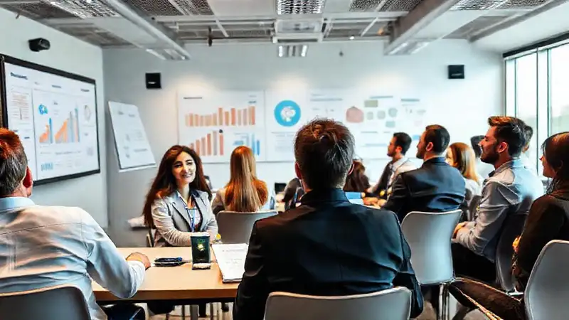 Formación corporativa positiva y visualmente atractiva