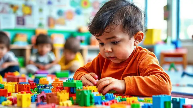 Niños aprenden y juegan felices