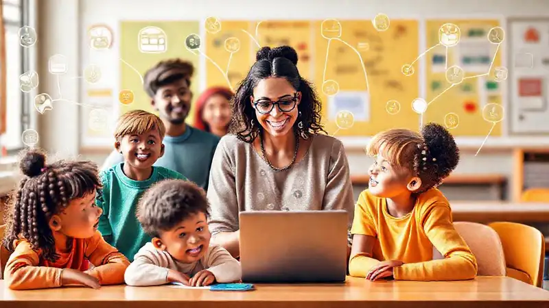 Un aula vibrante fomenta el aprendizaje colaborativo