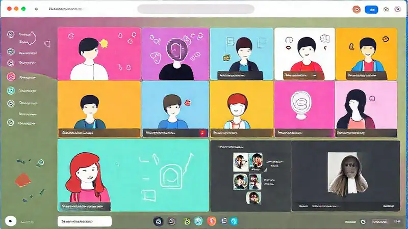 Un foro digital estimulante y colorido